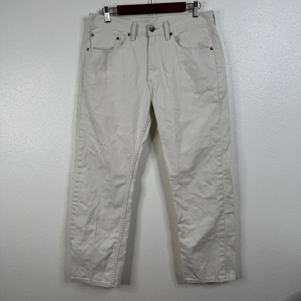 Levi's 505 Off White‎ Jeans Size 34x30
